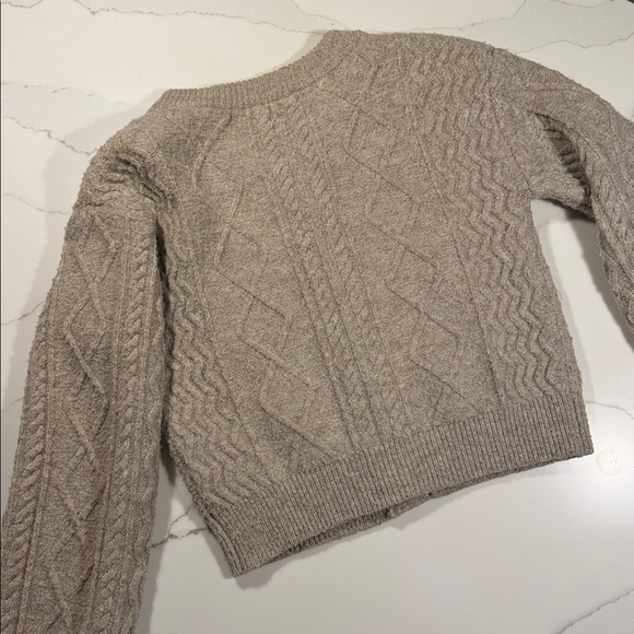 Topshop Women's Cream Cable Knit Sweater - Picture 6 of 8